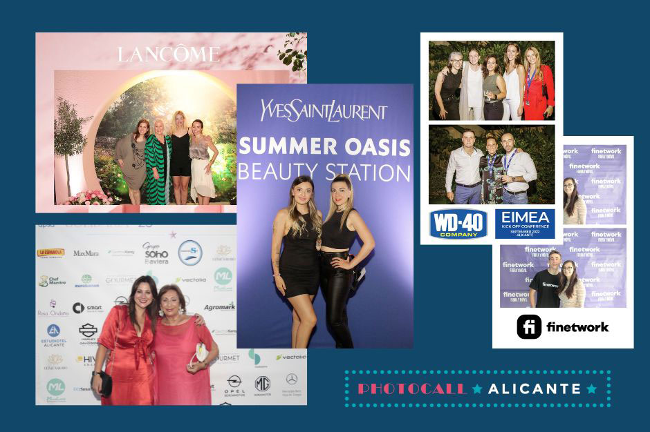 Fotos fotomaton de eventos empresa como Lancome, ysl, finetwork, wd-40