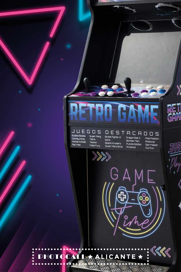 máquina recreativa con 3000 juegos de los años 80 y 90